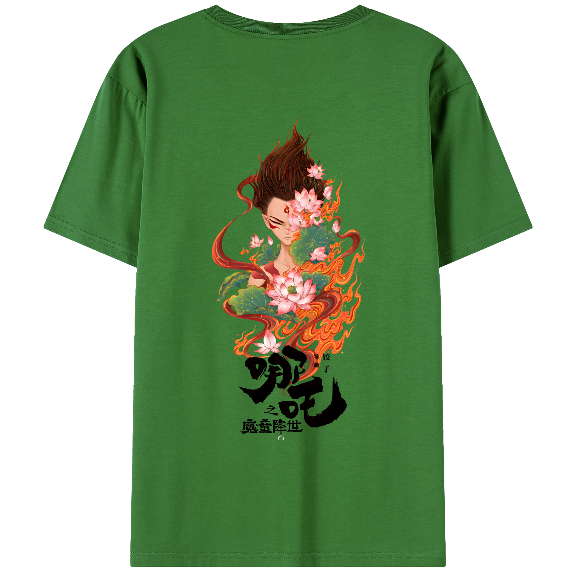 （画像用） Ne Zha 2 ナタ 魔童の大暴れ レディース半袖Tシャツ(バックプリント)